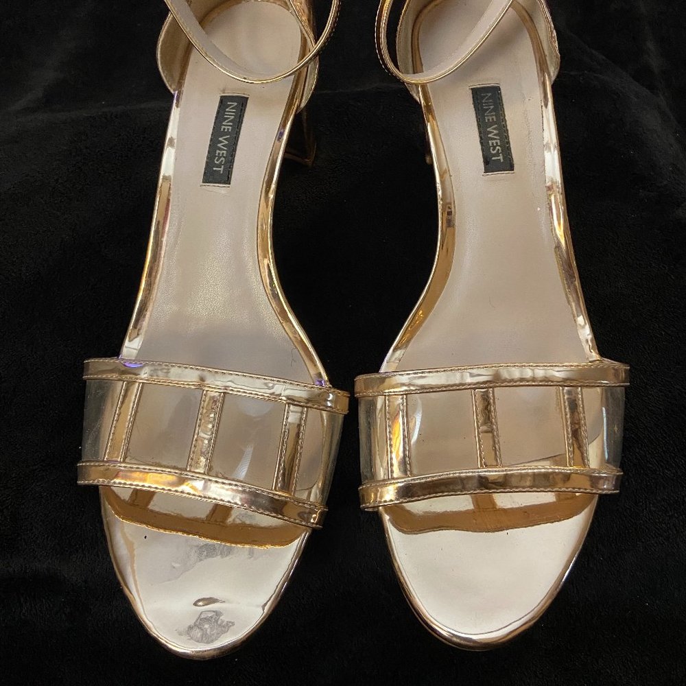 Nine West Rose Gold dress sandals Size 10.5  2/$50
